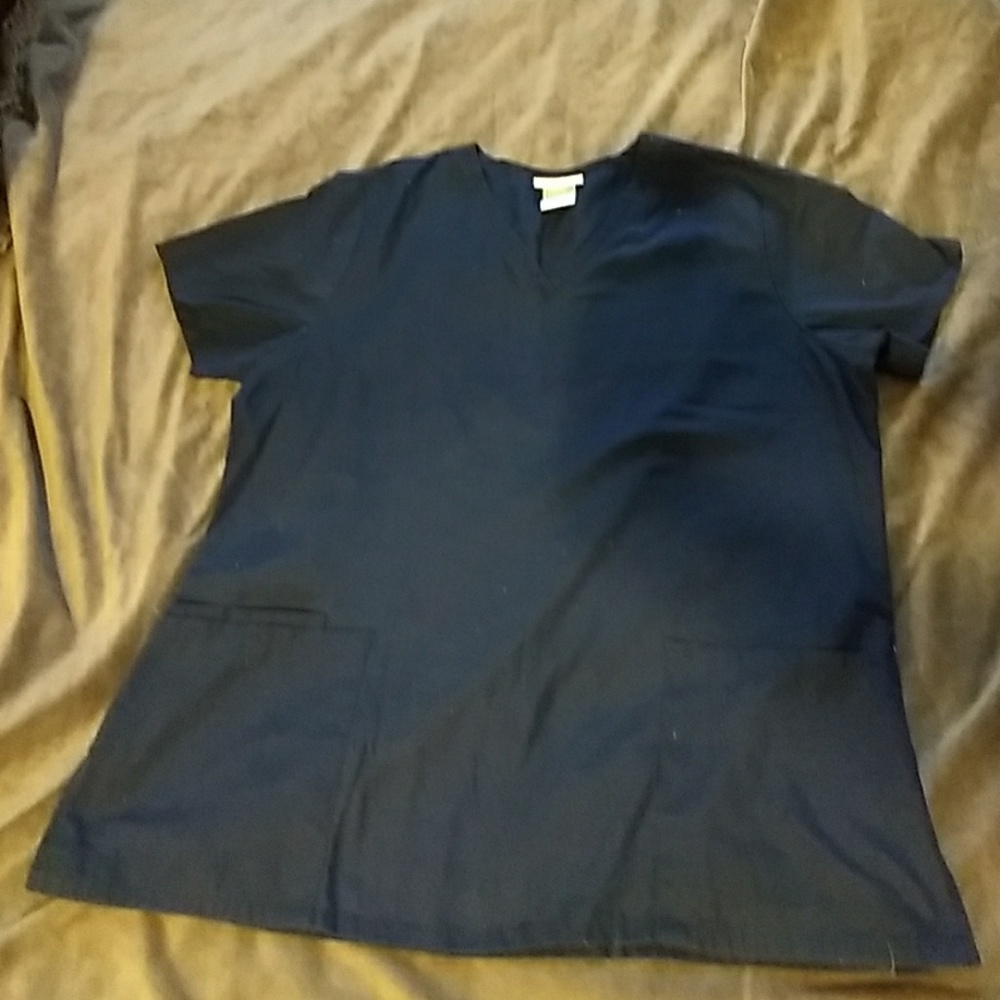 Navy Blue Scrub Top